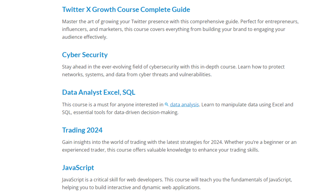 Online Free Courses